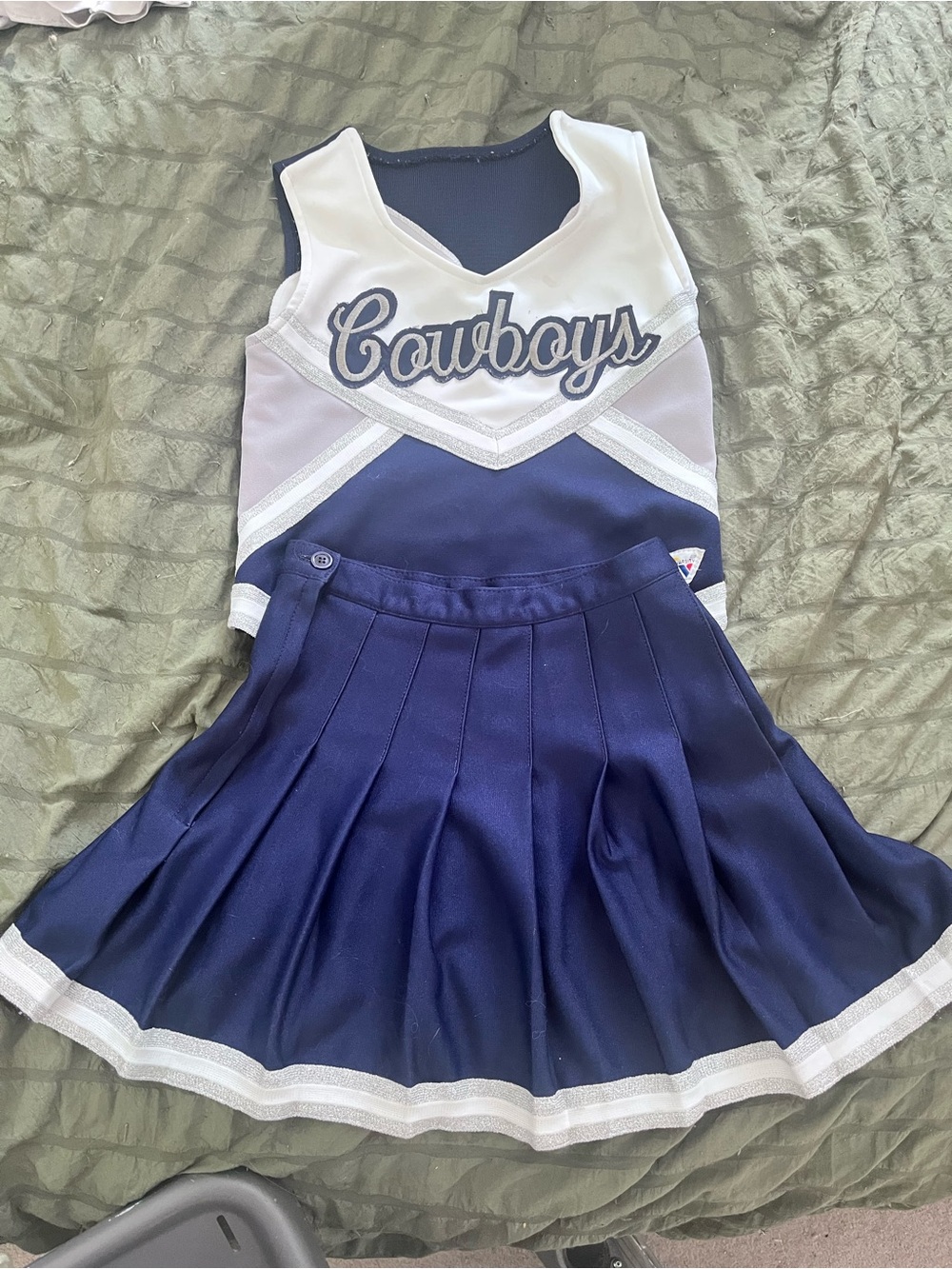 Vintage 2000s Dallas Cowboys Cheerleader Uniform Varsity Spirit Youth